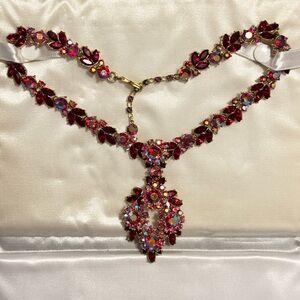 Trifari Red and Gold Statement Necklace